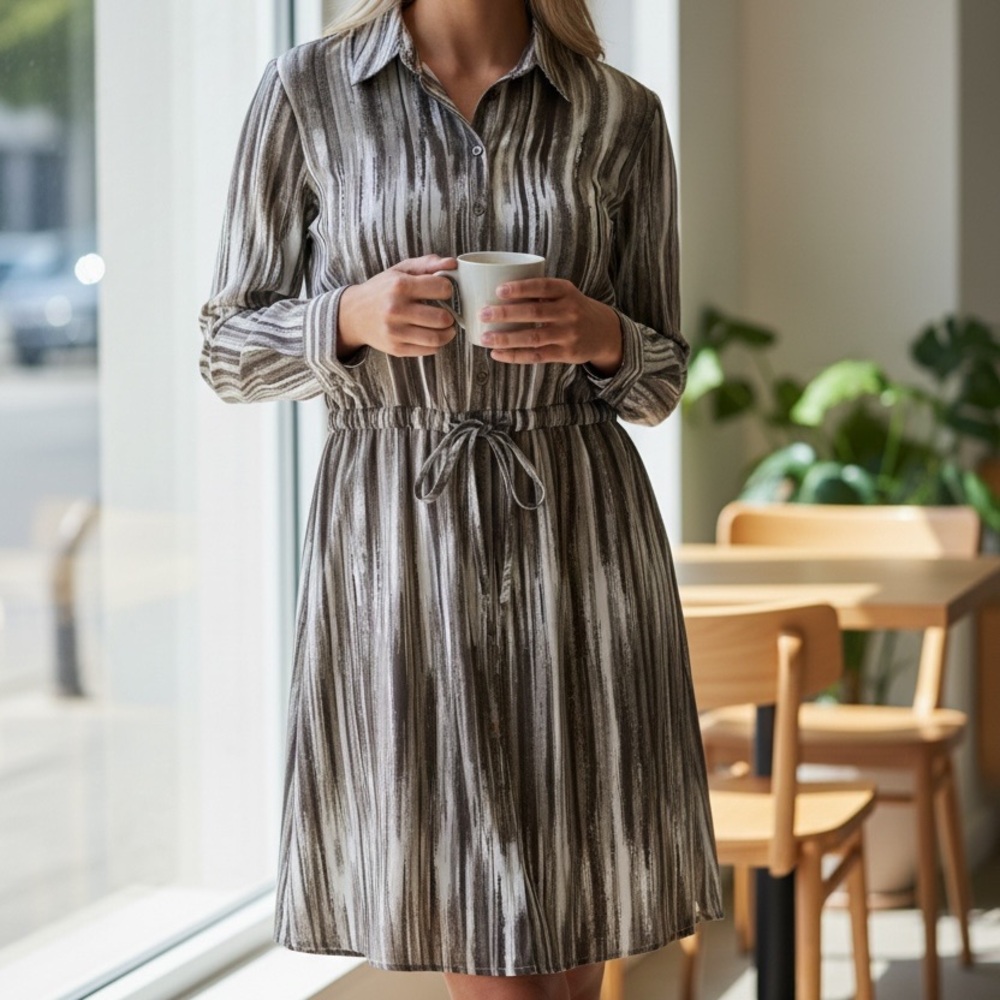 J. Jill silk shirt dress size L‎